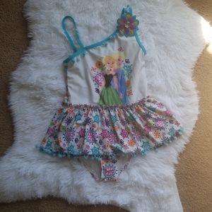 Disney Store Elsa Anna Swimsuit Bathing Suit